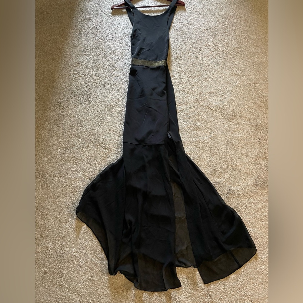 Express Black High Dress with sheer bottom